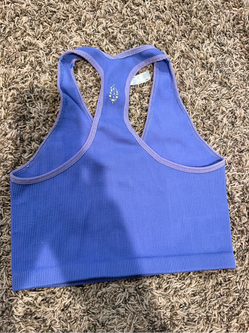 FP Movement by Free People Ribbed V-Neck Racerback Tank Top in Lavender Purple - Picture 2 of 3